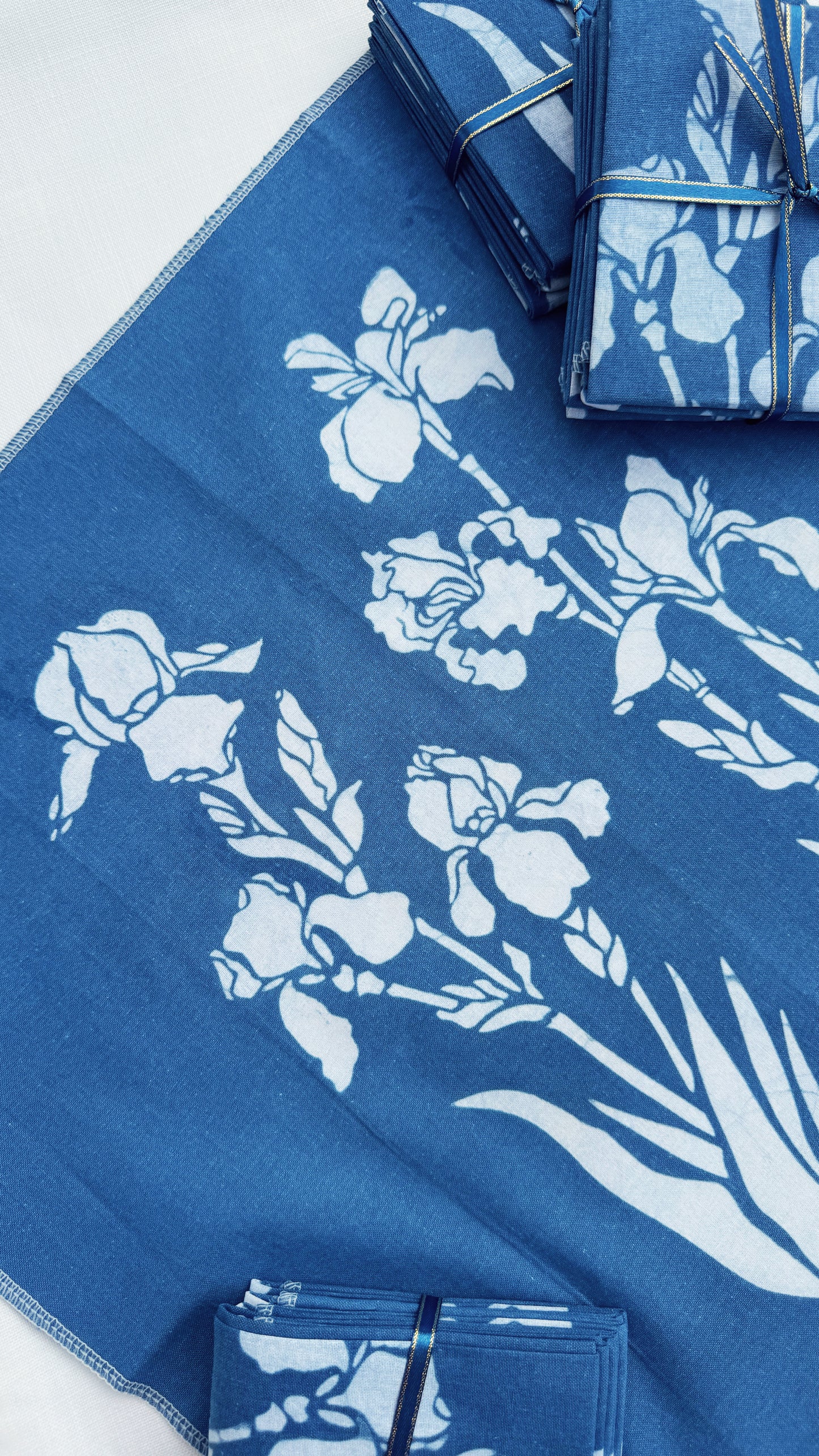 Indigo Iris Napkin Set