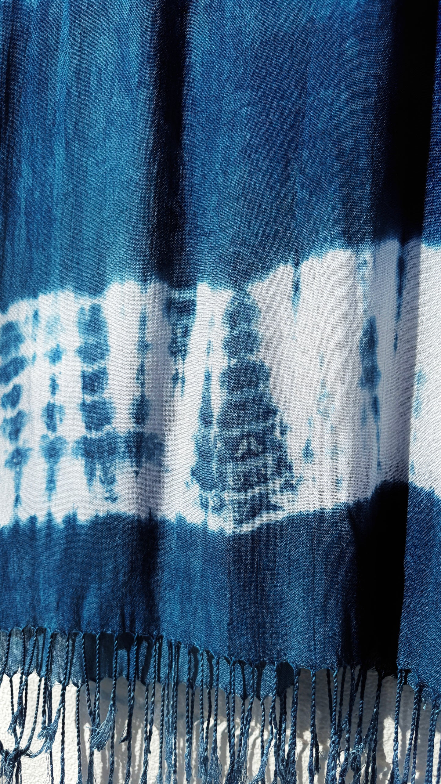 Indigo Shibori Cotton Scarf