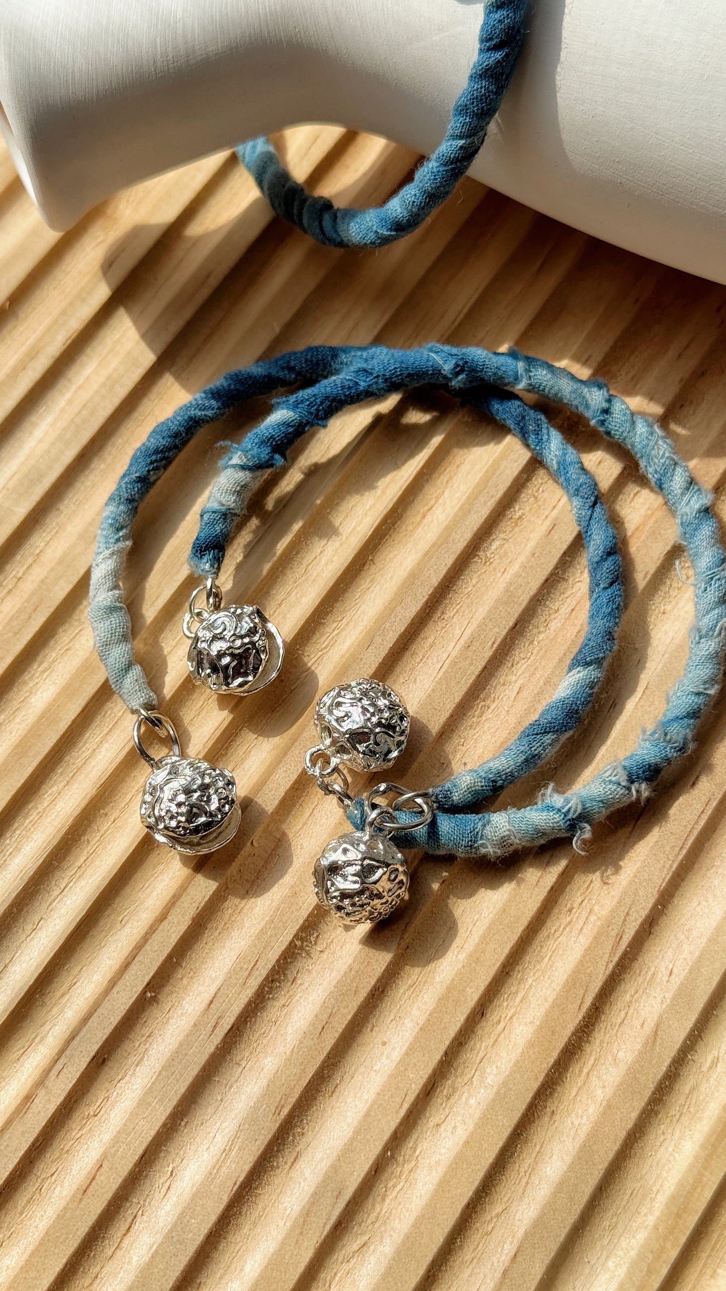 Indigo Fabric Bracelet - Ling