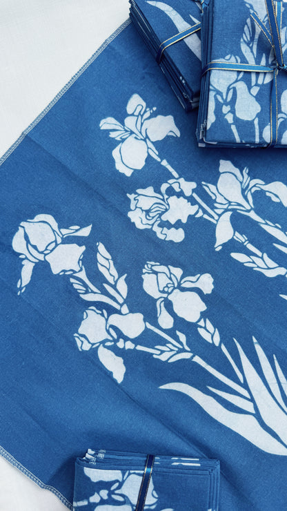 Indigo Iris Napkin Set
