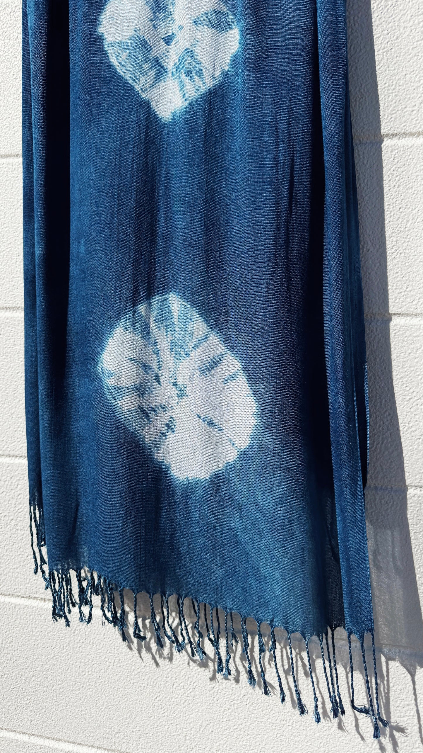 Indigo Shibori Cotton Scarf