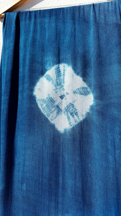 Indigo Shibori Cotton Scarf