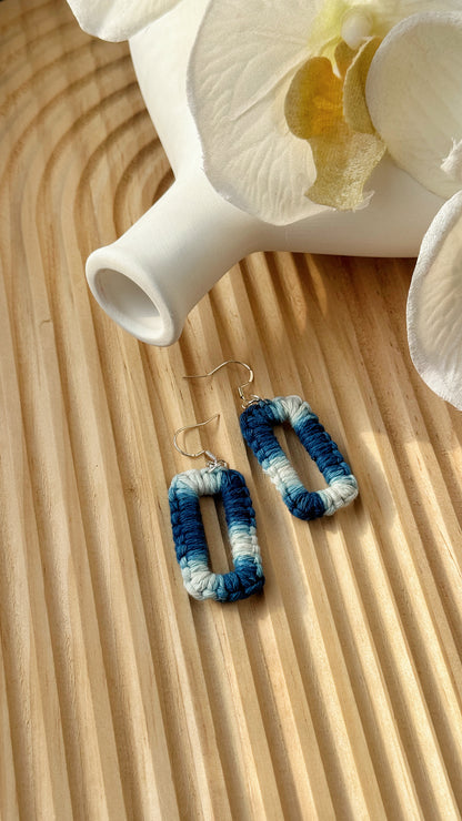 Indigo Thread Earrings - Woven