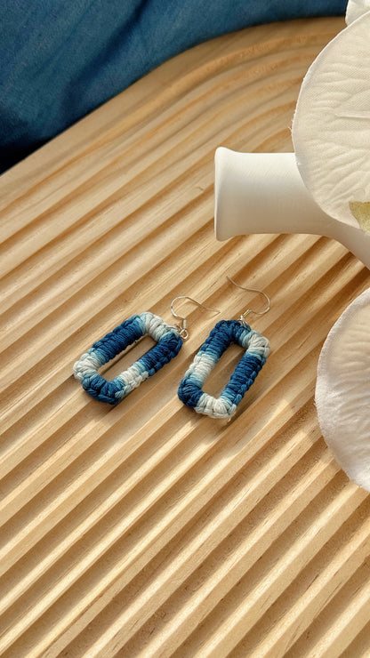 Indigo Thread Earrings - Woven