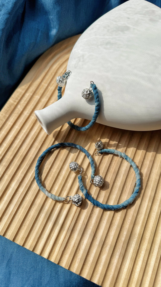 Indigo Fabric Bracelet - Ling